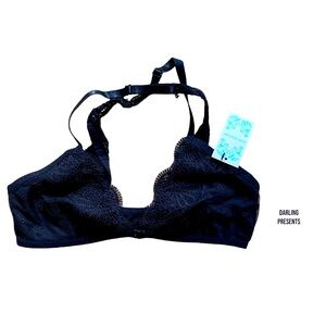 Anemone Lace Butterfly Bra Women Color Black Size L